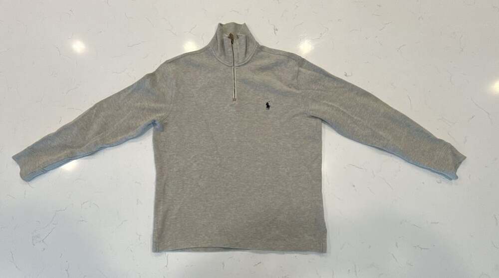 Polo Ralph Lauren Gray Quarter-Zip Pullover Sweater